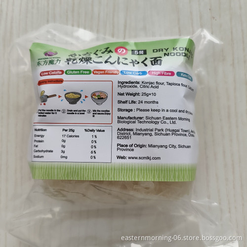 Customizable Korean-Inspired Dry Shirataki Noodle Ramen: Gluten-Free, Low Fat, High in Dietary Fiber